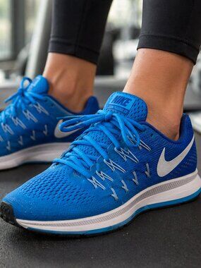 Nike Zoom Pegasus 33 Women’s Size 8.5 Blue Running Shoes Lightweight Trainer